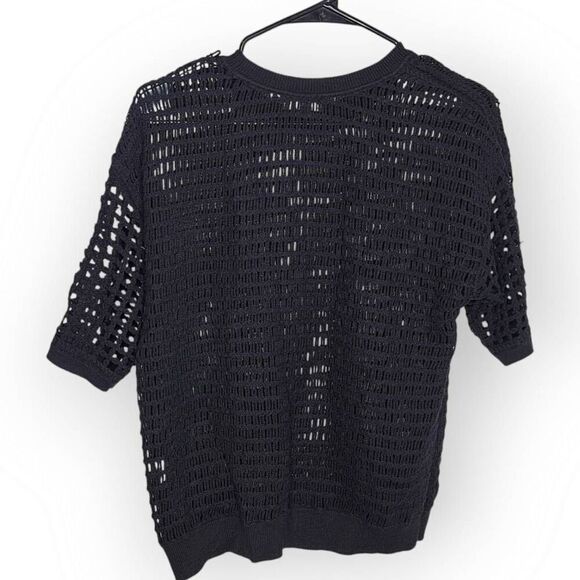 DKNY Women's Open Stitch Sweater in Black size Small - Picture 4 of 7